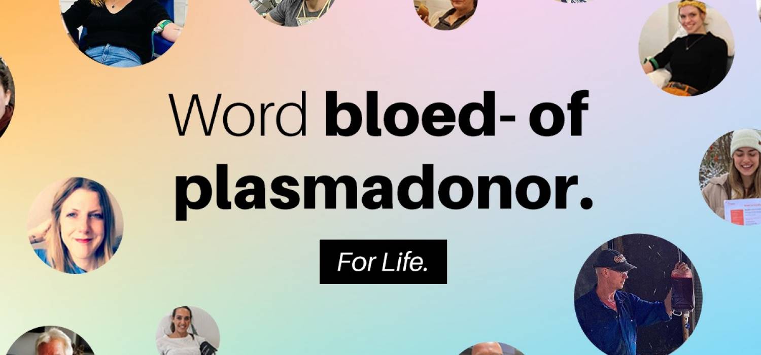 Word bloed- of plasmadonor.