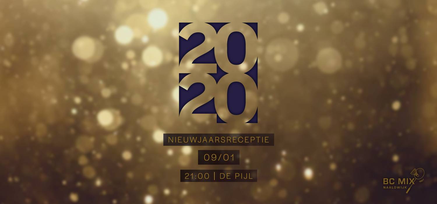 Nieuwjaarsreceptie op 9 januari.