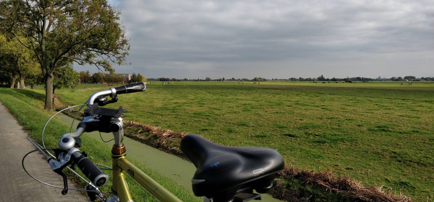De fietstocht ledit je door de mooie polders in de buurt.
