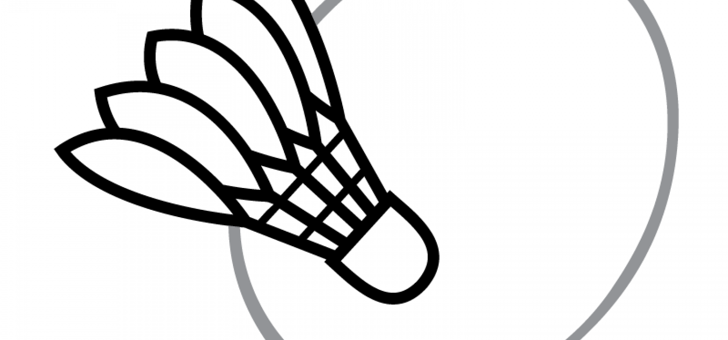Shuttle en racketblad uit BC Mix-logo.